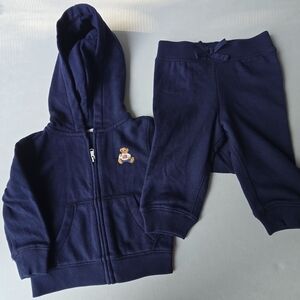 Ralph Lauren Navy Blue Kids Hoodie and Pants Set